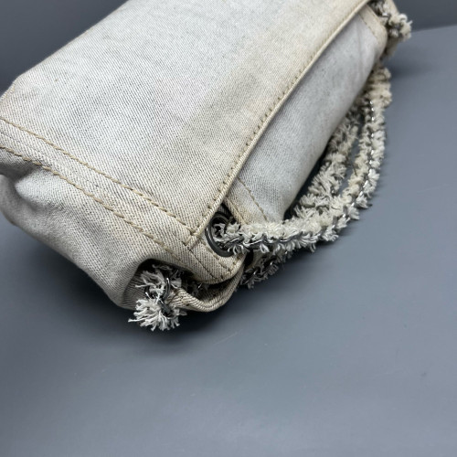 Prada Shoulder Bag Denim White
