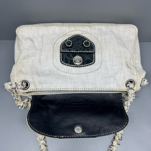 Prada Shoulder Bag Denim White