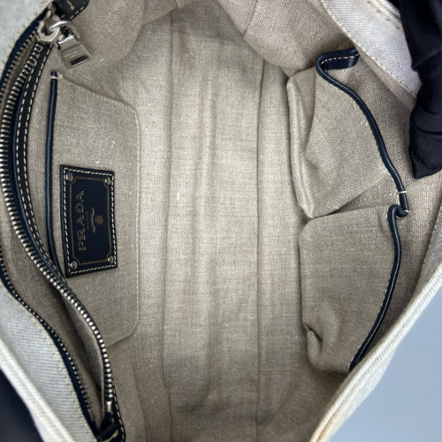 Prada Shoulder Bag Denim White