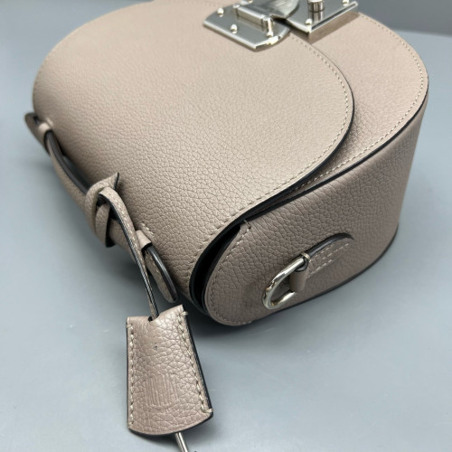 Moynat Flori Grained Calfskin Grey