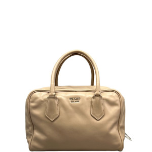Prada Boston Bag Calfskin Natural Tan Prada Boston Bag Calfskin Natural Tan