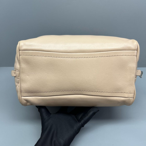 Prada Boston Bag Calfskin Natural Tan