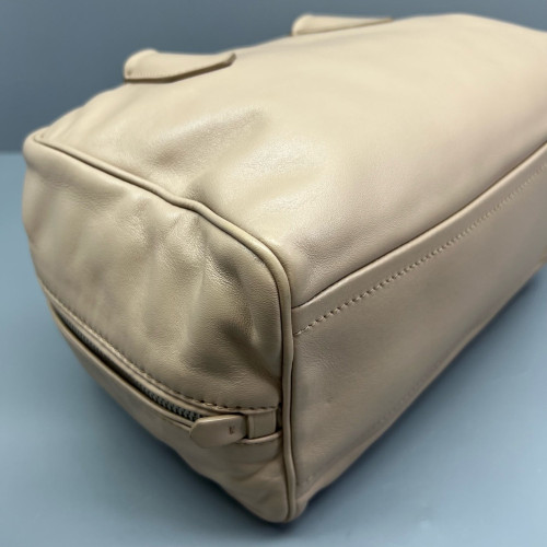 Prada Boston Bag Calfskin Natural Tan