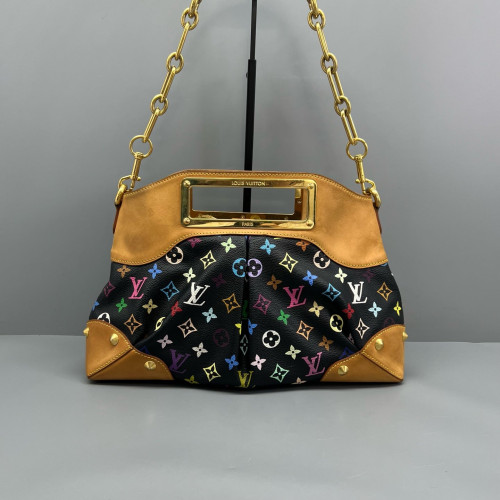 Louis Vuitton Judy MM Monogram Multicolor Black Brown Red Louis Vuitton Judy MM Monogram Multicolor Black Brown Red