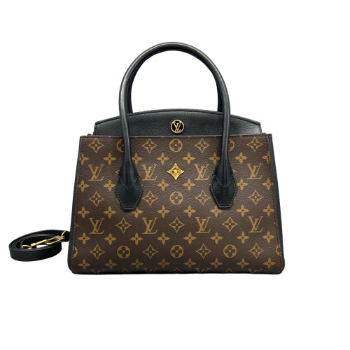 Louis Vuitton Handbag Monogram Brown Black