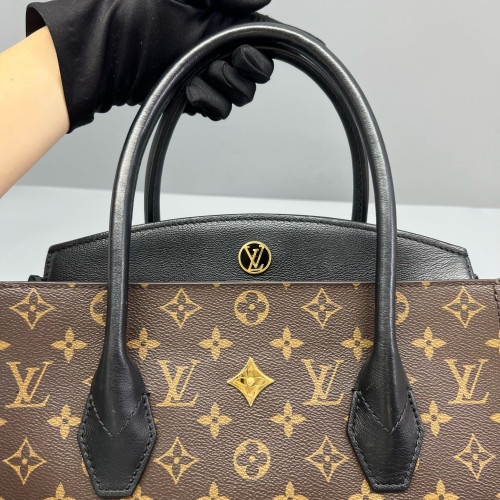 Louis Vuitton Handbag Monogram Brown Black