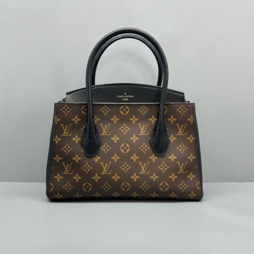 Louis Vuitton Handbag Monogram Brown Black