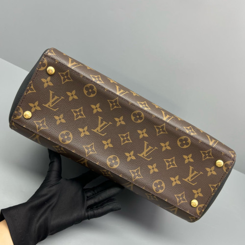 Louis Vuitton Handbag Monogram Brown Black