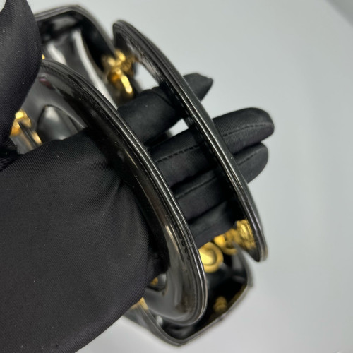 Dior Medium Lady Dior Patent Calfskin Black
