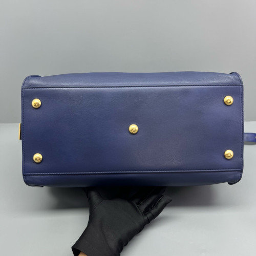 Yves Saint Laurent Medium Cabas Chyc Calfskin Blue