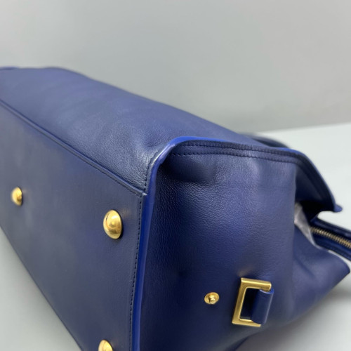 Yves Saint Laurent Medium Cabas Chyc Calfskin Blue