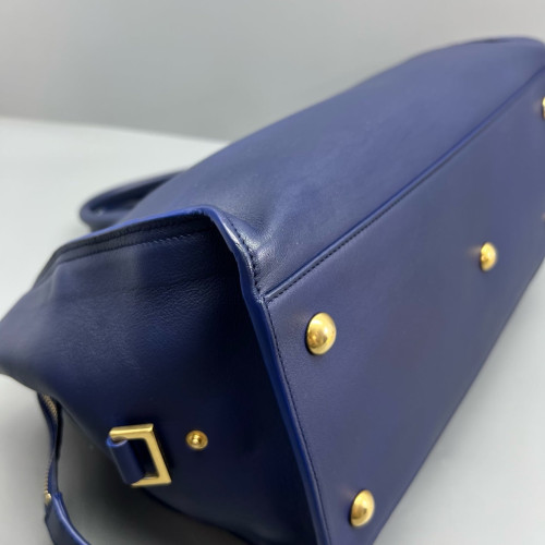 Yves Saint Laurent Medium Cabas Chyc Calfskin Blue