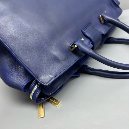 Yves Saint Laurent Medium Cabas Chyc Calfskin Blue