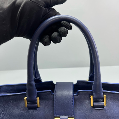 Yves Saint Laurent Medium Cabas Chyc Calfskin Blue