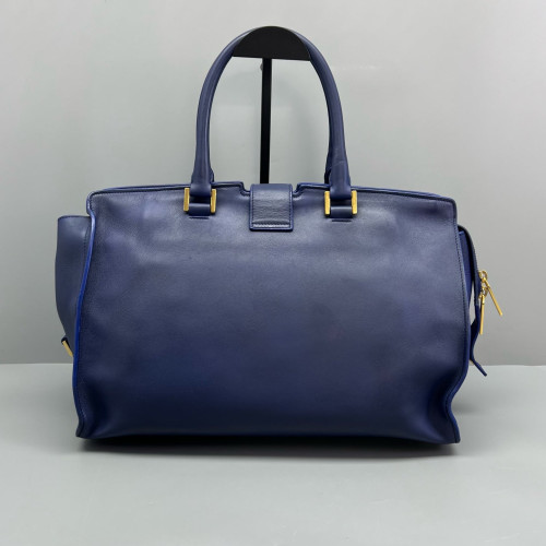 Yves Saint Laurent Medium Cabas Chyc Calfskin Blue
