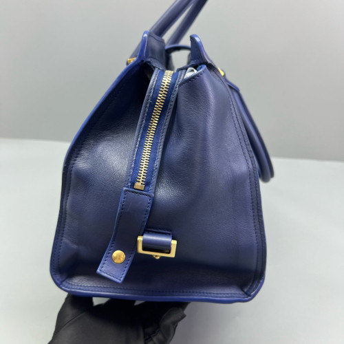Yves Saint Laurent Medium Cabas Chyc Calfskin Blue