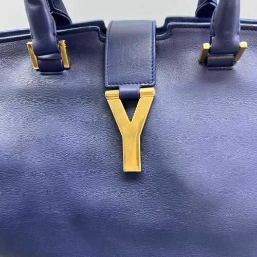 Yves Saint Laurent Medium Cabas Chyc Calfskin Blue