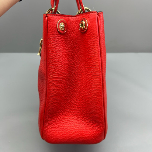 Dior Large Lady Dior Calfskin Red