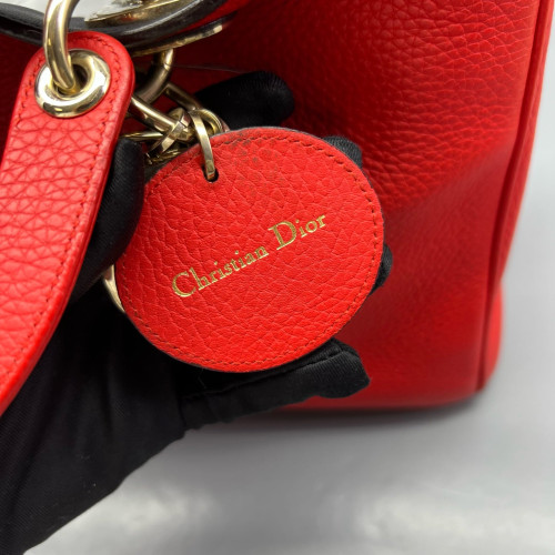 Dior Large Lady Dior Calfskin Red