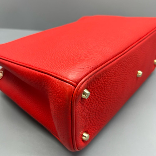 Dior Large Lady Dior Calfskin Red