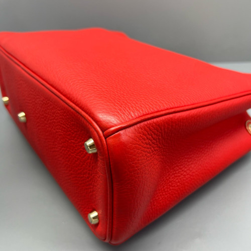 Dior Large Lady Dior Calfskin Red