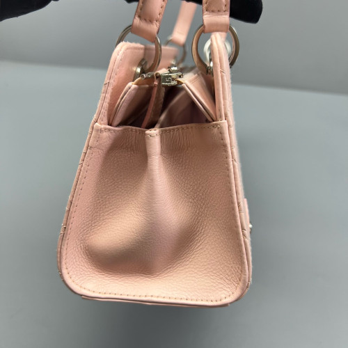 Dior East West Lady Dior Bag Calfskin Pink