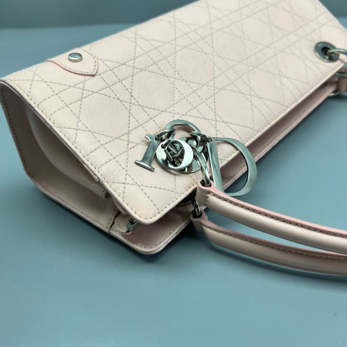 Dior East West Lady Dior Bag Calfskin Pink