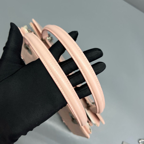 Dior East West Lady Dior Bag Calfskin Pink