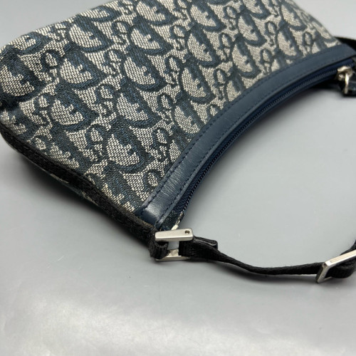 Dior Shoulder Bag Oblique Blue Grey