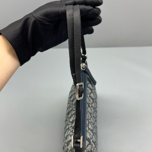 Dior Shoulder Bag Oblique Blue Grey
