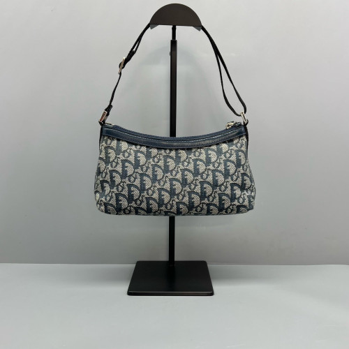 Dior Shoulder Bag Oblique Blue Grey