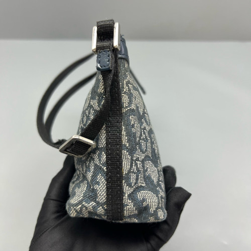Dior Shoulder Bag Oblique Blue Grey