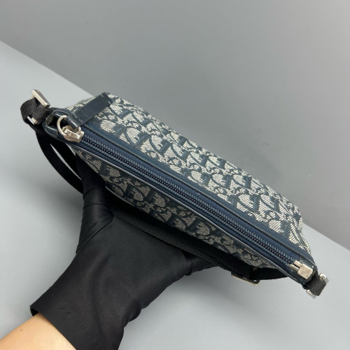 Dior Shoulder Bag Oblique Blue Grey