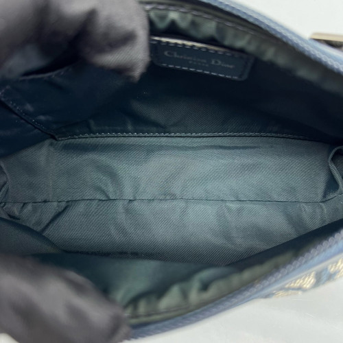 Dior Shoulder Bag Oblique Blue Grey