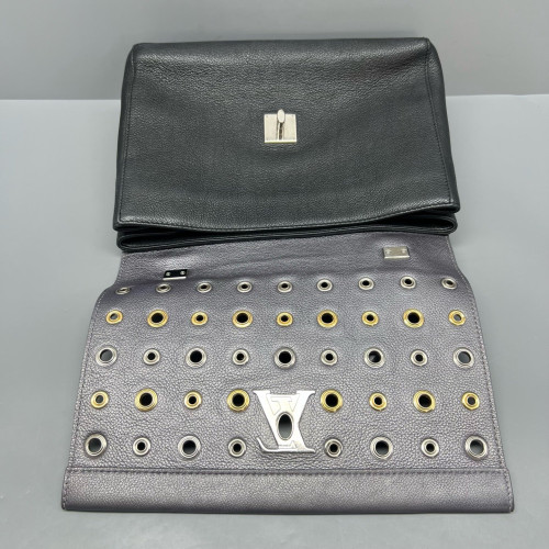 Louis Vuitton Lockme II Top Handle Calfskin Grey Black