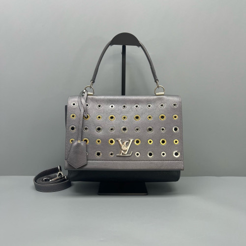 Louis Vuitton Lockme II Top Handle Calfskin Grey Black