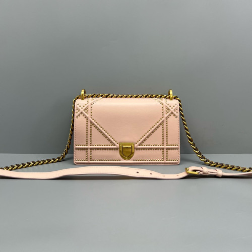 Dior Small J'adior Chain Flap Calfskin Pink