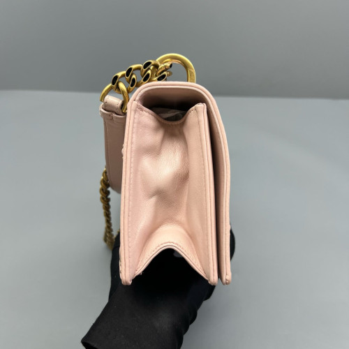 Dior Small J'adior Chain Flap Calfskin Pink