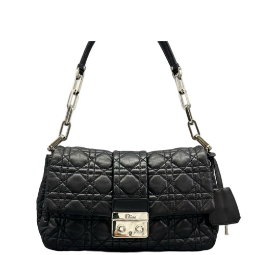 Dior Miss Dior Flag Shoulder Bag Calfskin Black