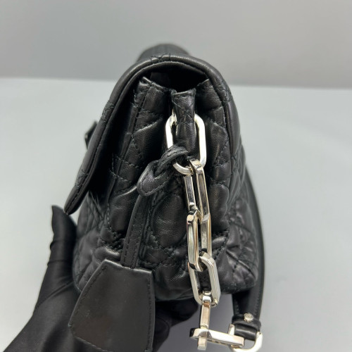 Dior Miss Dior Flag Shoulder Bag Calfskin Black