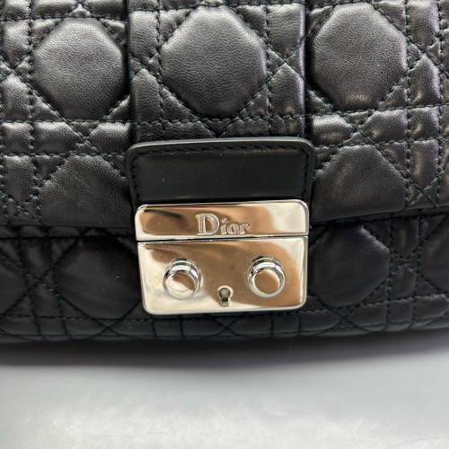 Dior Miss Dior Flag Shoulder Bag Calfskin Black