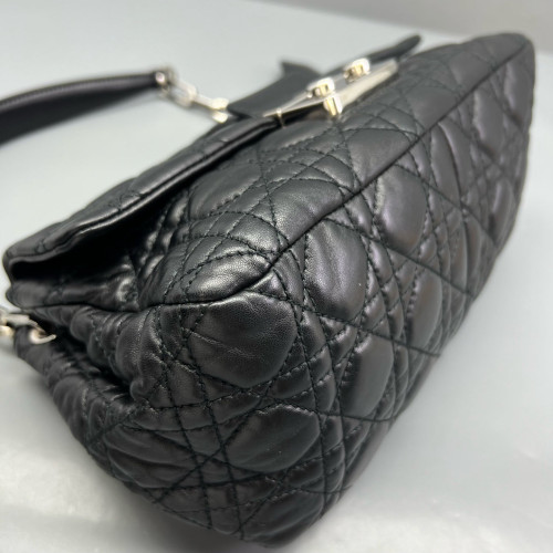 Dior Miss Dior Flag Shoulder Bag Calfskin Black