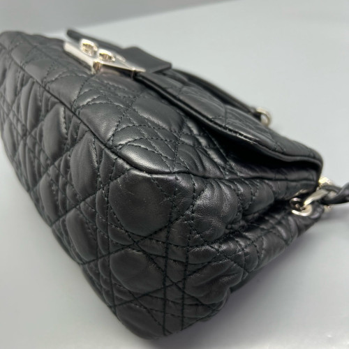 Dior Miss Dior Flag Shoulder Bag Calfskin Black