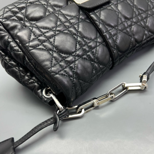 Dior Miss Dior Flag Shoulder Bag Calfskin Black