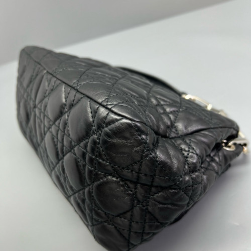 Dior Miss Dior Flag Shoulder Bag Calfskin Black