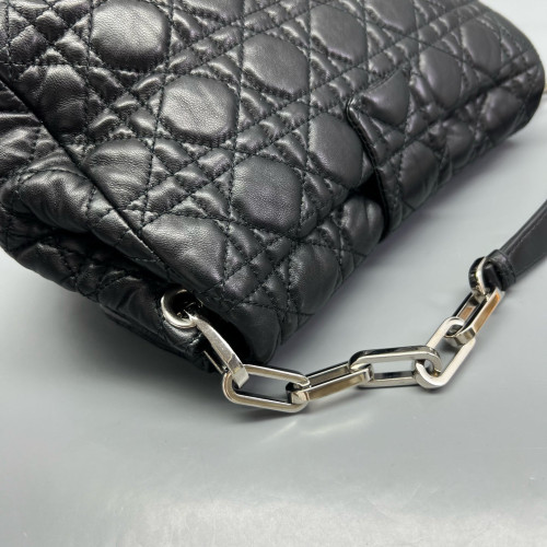 Dior Miss Dior Flag Shoulder Bag Calfskin Black