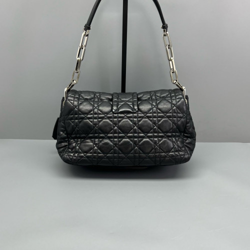 Dior Miss Dior Flag Shoulder Bag Calfskin Black
