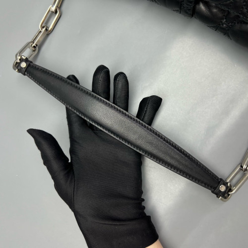 Dior Miss Dior Flag Shoulder Bag Calfskin Black