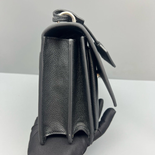 Yves Saint Laurent Medium Sunset Calfskin Black