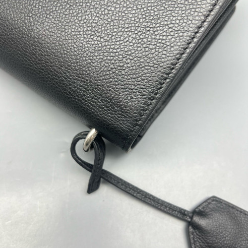 Yves Saint Laurent Medium Sunset Calfskin Black